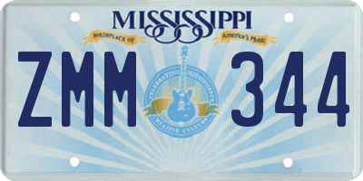 MS license plate ZMM344