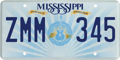 MS license plate ZMM345