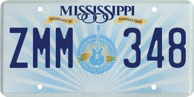 MS license plate ZMM348