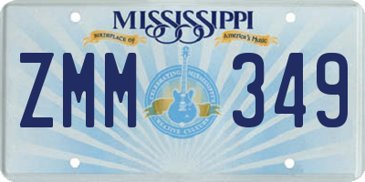 MS license plate ZMM349