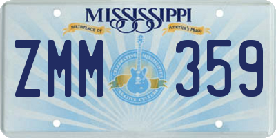 MS license plate ZMM359