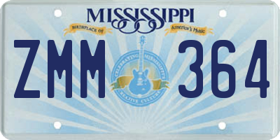 MS license plate ZMM364