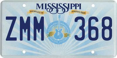 MS license plate ZMM368