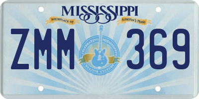 MS license plate ZMM369