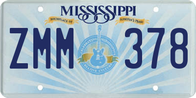 MS license plate ZMM378