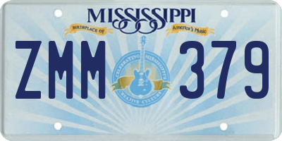 MS license plate ZMM379
