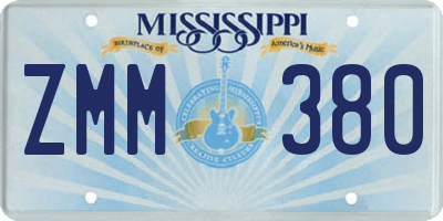 MS license plate ZMM380