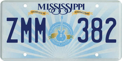 MS license plate ZMM382