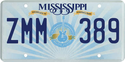 MS license plate ZMM389