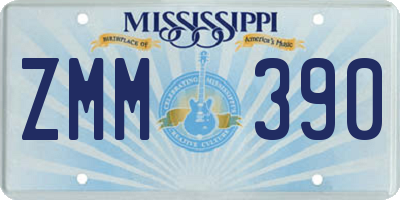 MS license plate ZMM390