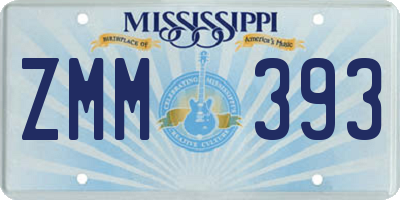 MS license plate ZMM393