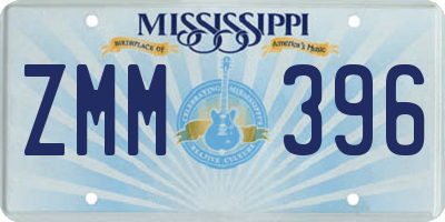 MS license plate ZMM396