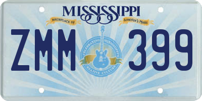 MS license plate ZMM399