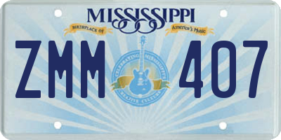 MS license plate ZMM407