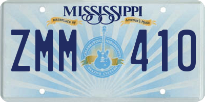 MS license plate ZMM410
