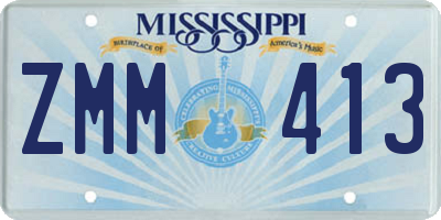 MS license plate ZMM413