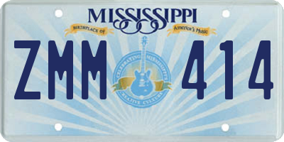 MS license plate ZMM414