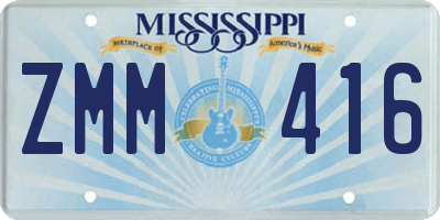 MS license plate ZMM416