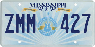 MS license plate ZMM427