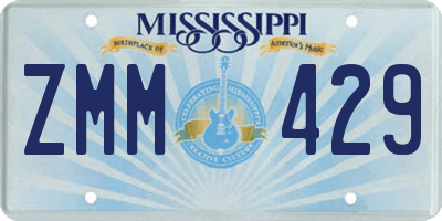 MS license plate ZMM429