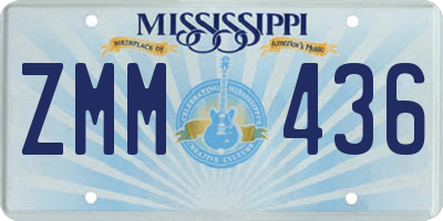 MS license plate ZMM436