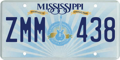 MS license plate ZMM438
