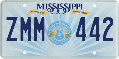 MS license plate ZMM442