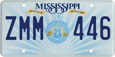 MS license plate ZMM446