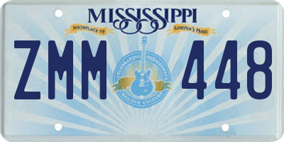MS license plate ZMM448