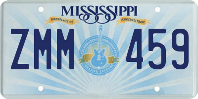 MS license plate ZMM459