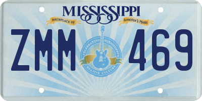 MS license plate ZMM469