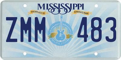 MS license plate ZMM483