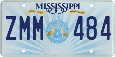 MS license plate ZMM484