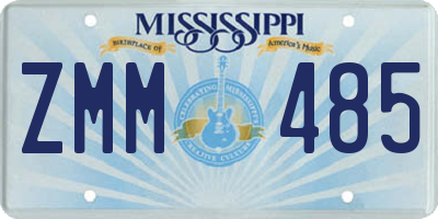 MS license plate ZMM485