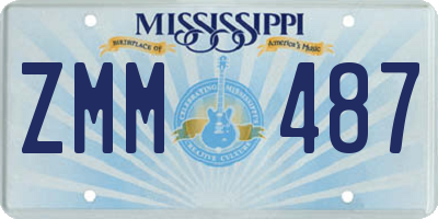 MS license plate ZMM487