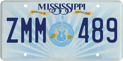 MS license plate ZMM489