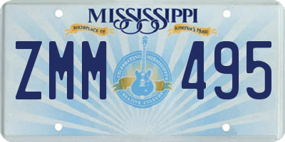MS license plate ZMM495