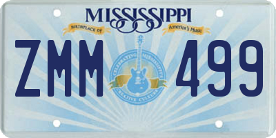 MS license plate ZMM499
