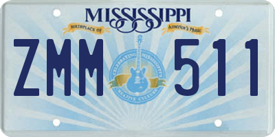 MS license plate ZMM511