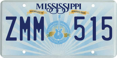 MS license plate ZMM515