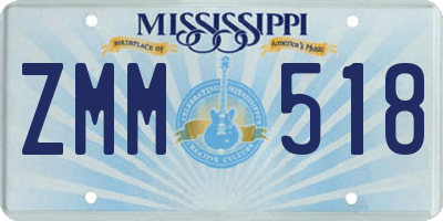 MS license plate ZMM518