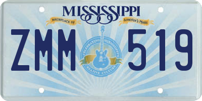 MS license plate ZMM519
