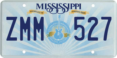 MS license plate ZMM527