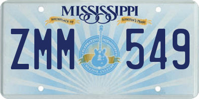 MS license plate ZMM549
