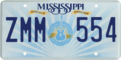 MS license plate ZMM554
