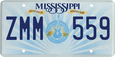 MS license plate ZMM559