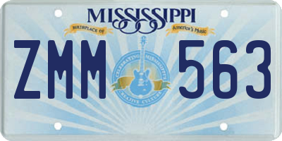 MS license plate ZMM563
