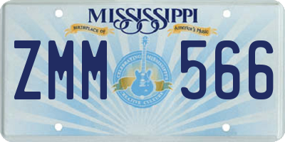 MS license plate ZMM566