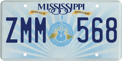 MS license plate ZMM568