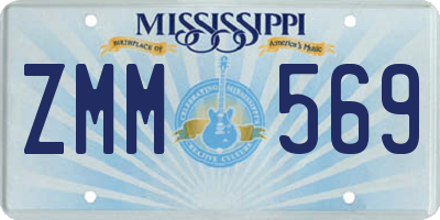 MS license plate ZMM569